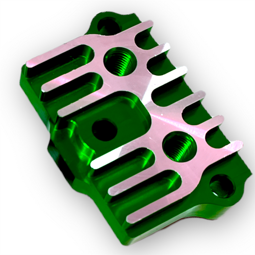 Green CNC Pit Bike Oil Cooler Plate
