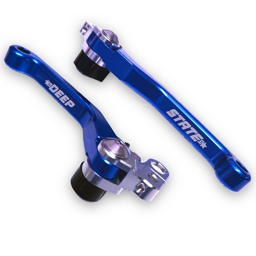 Blue DEEP STATE CNC Sur-Ron Brake Levers