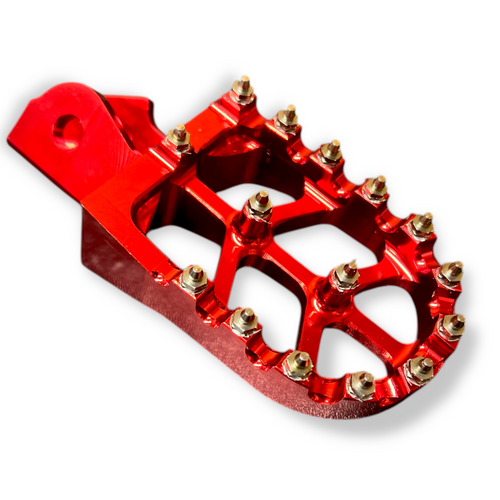 Red DEEP STATE CNC Talaria Sting Footpegs