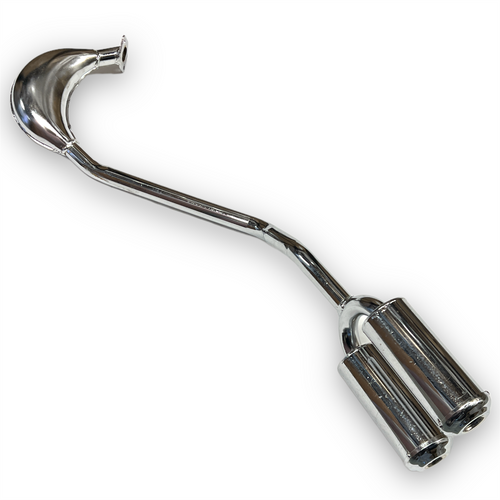 Mini Dirt Bike Chrome Twin Exhaust