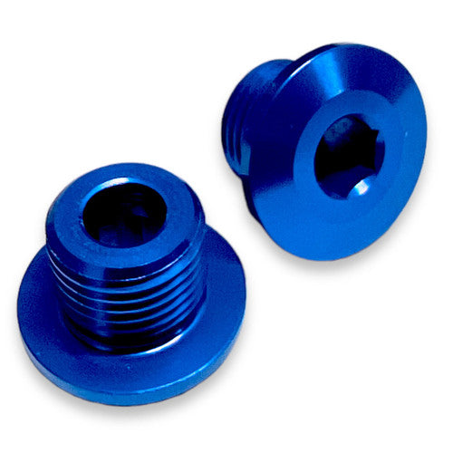 Blue CNC Sur-Ron Front Axle Nut