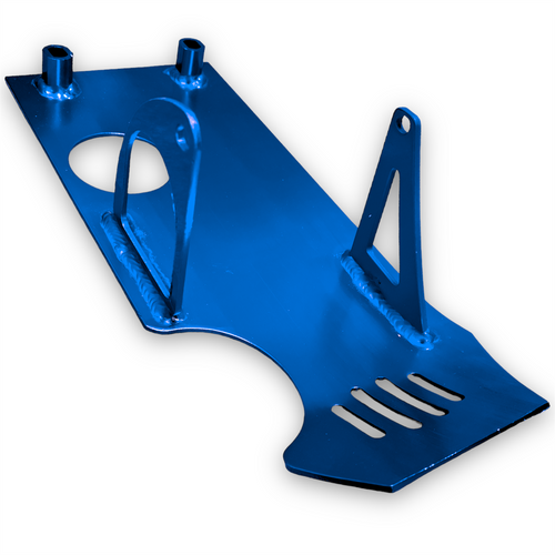 Blue Pit Bike Sump Guard (For Bottom Mount Electric Start)