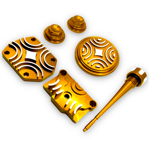 Gold CNC CRF50 Pit Bike Engine Bling Kit