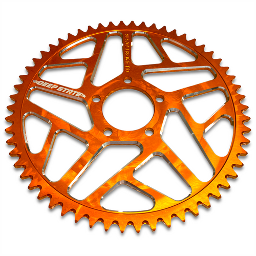 Orange DEEP STATE CNC 58 Tooth Sur-Ron Rear Sprocket