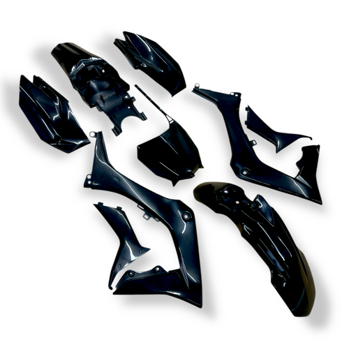 Black Honda CRF110F Pit Bike Plastics Set 2019+