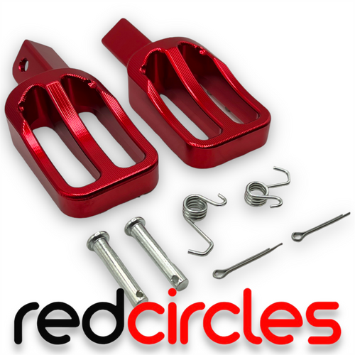Red CNC Pit Bike Footpegs