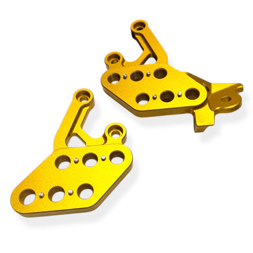 Gold DEEP STATE Sur-Ron Adjustable Footpeg Brackets