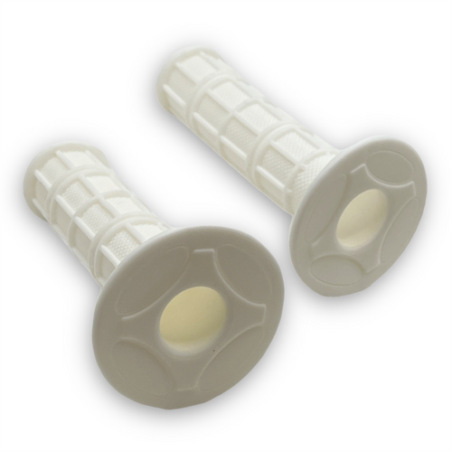White Pit Bike Soft Waffle Grips