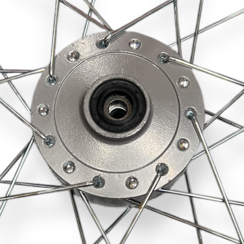 Black 14" Classic Pit Bike Front Wheel