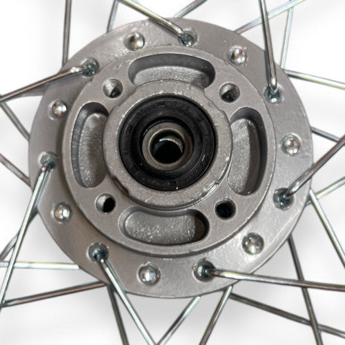 Black 14" Classic Pit Bike Front Wheel