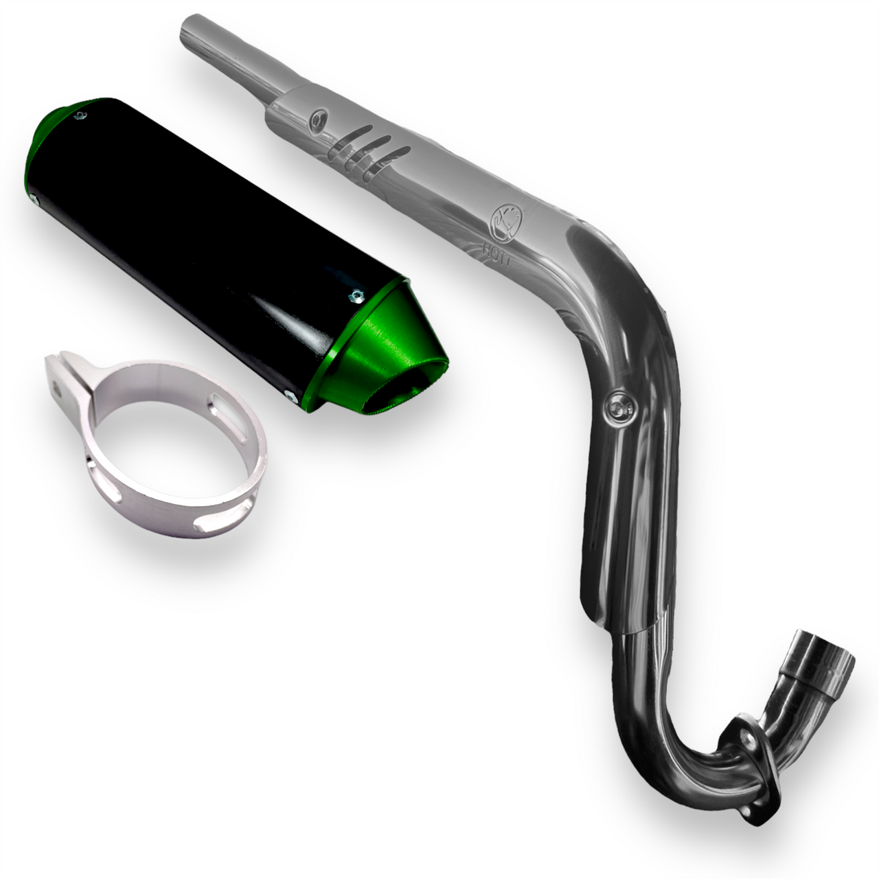 Green CRF70 Pit Bike Exhaust System