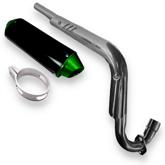 Green CRF70 Pit Bike Exhaust System
