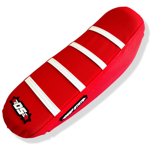 Red DEEP STATE Sur-Ron Gripper Seat Cover