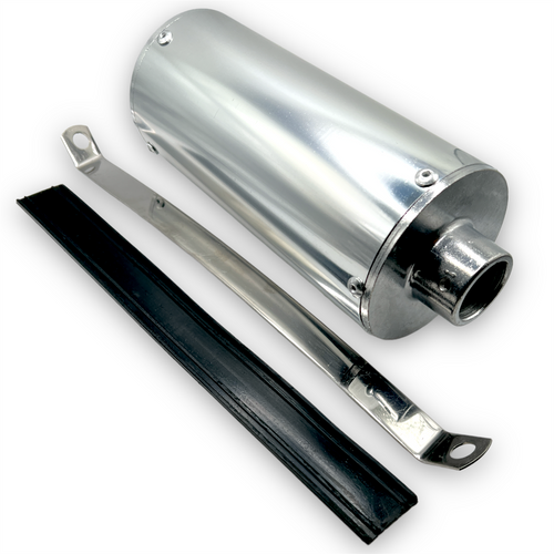 Silver 28mm Pit Bike Exhaust Pipe Muffler