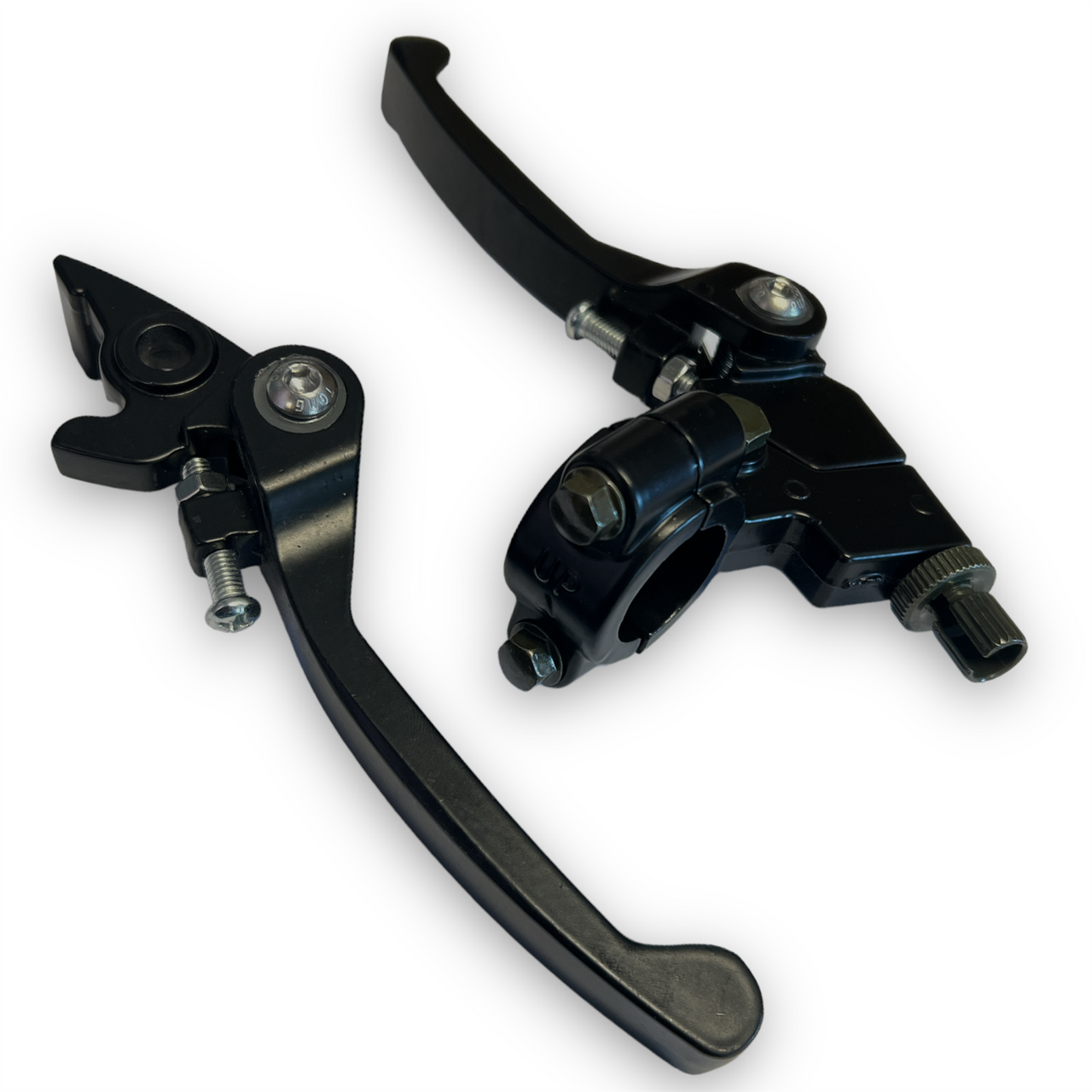 Black Folding Pit Bike Brake + Clutch Lever Set
