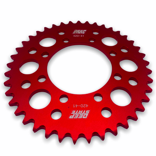 DEEP STATE 41 tooth 420 rear sprocket - Red