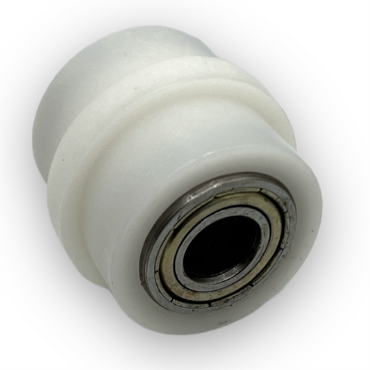 White 10mm Ridged Pit Bike Chain Roller