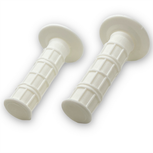 White Pit Bike Soft Waffle Grips