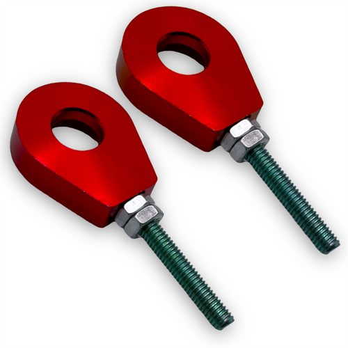 Red 12mm Eyelet Pit Bike Chain Tensioners