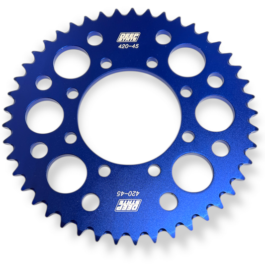 DEEP STATE 45 Tooth 420 SDG Pit Bike Rear Sprocket - BLUE