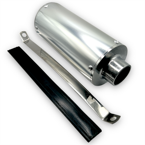 Silver 28mm Pit Bike Exhaust Pipe Muffler