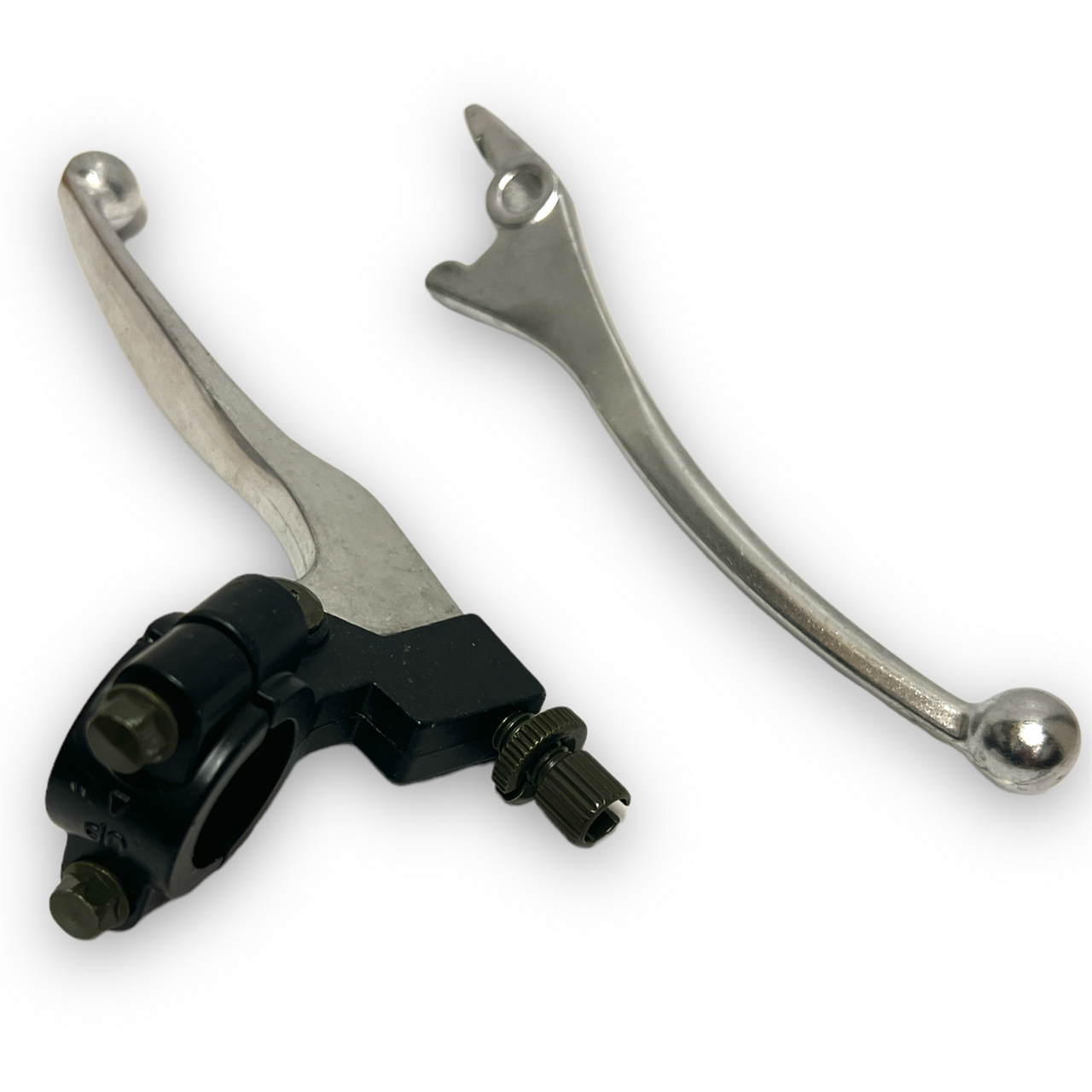 Chrome Pit Bike Brake + Clutch Lever Set