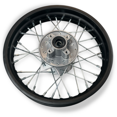 Black 12" Classic Pit Bike Rear Wheel