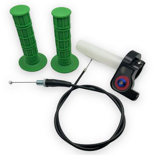 Green Pit BIke Quick Action Throttle Set
