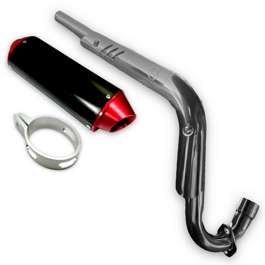 Red CRF70 Pit Bike Exhaust System