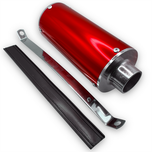 Red 28mm Pit Bike Exhaust Pipe Muffler