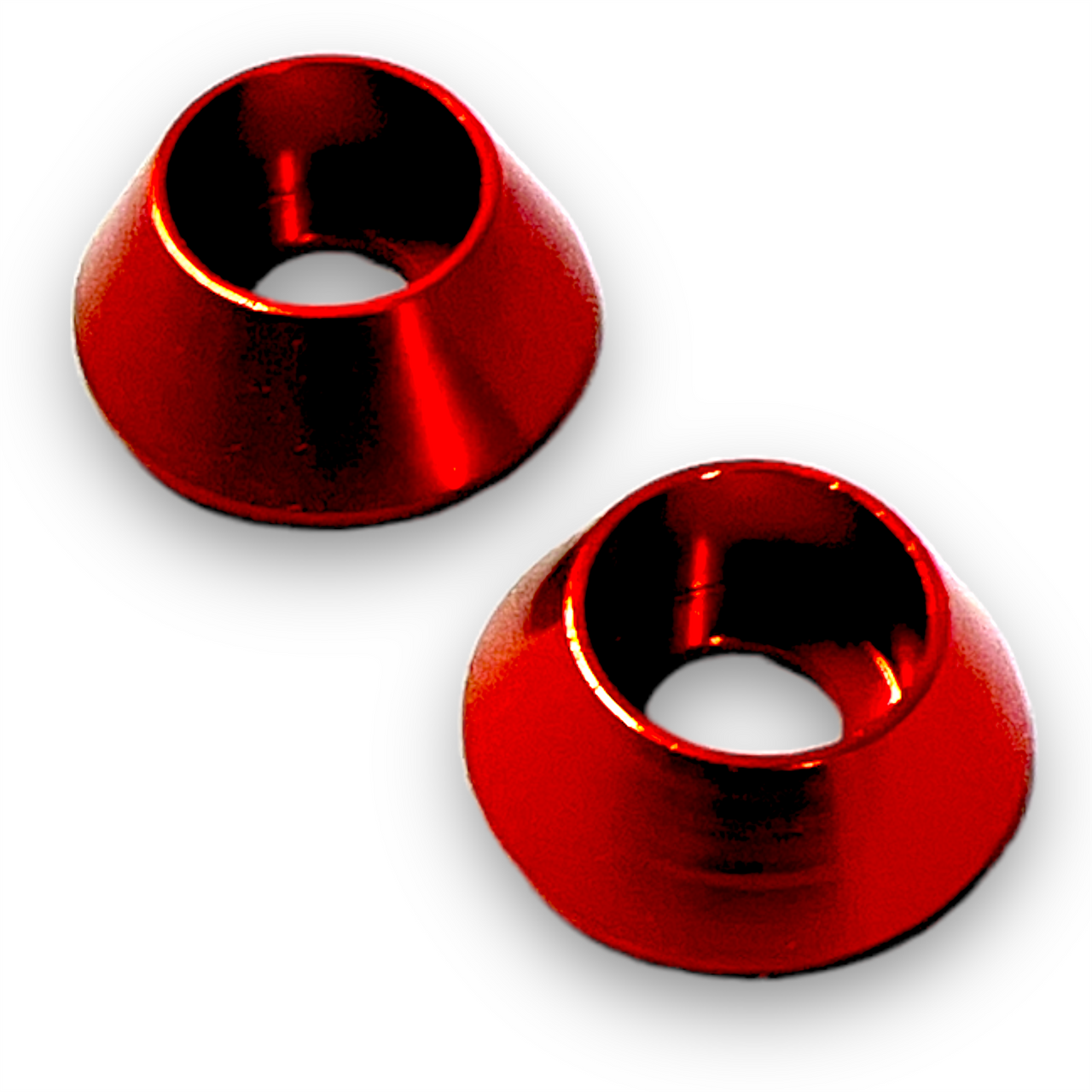 Red 6mm Countersunk Pit Bike Plastics Mounting Washers