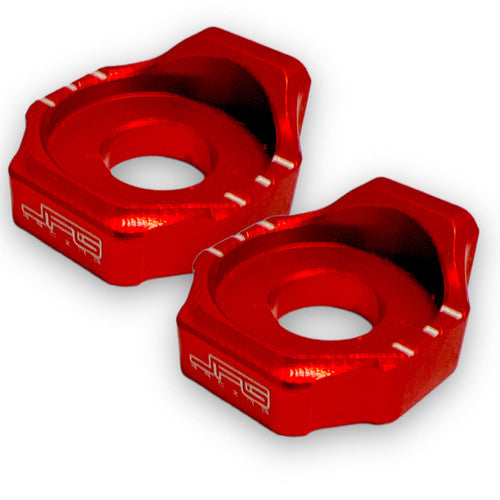 Red CNC Sur-Ron Chain Tensioner Blocks