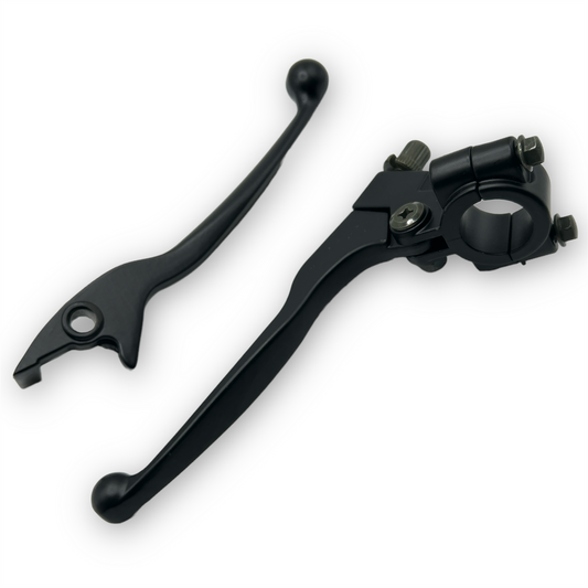 Black Pit Bike Brake + Clutch Lever Set