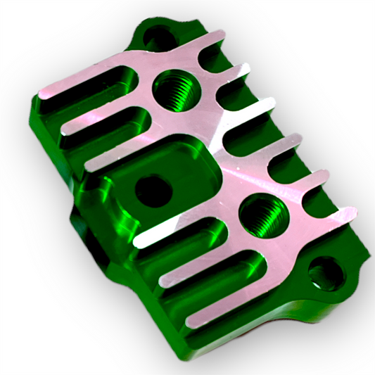 Green CNC Pit Bike Oil Cooler Plate