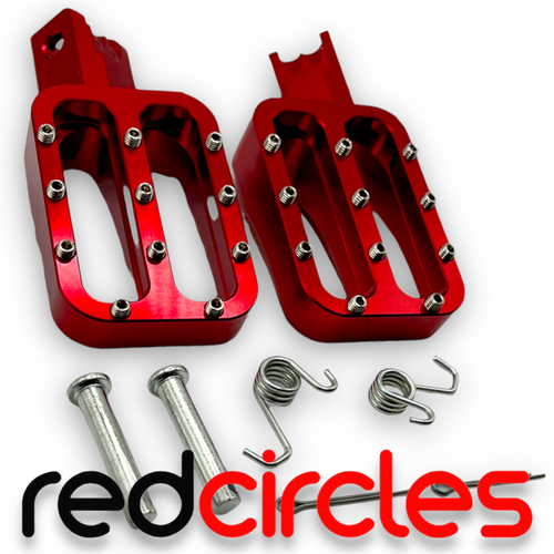 Red CNC Pit Bike Footpegs