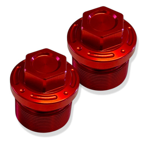 Red CNC Honda CRF110 & CRF125 Front Fork Caps