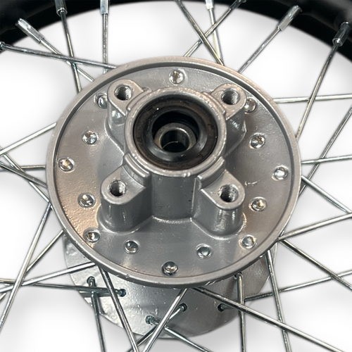 Black 12" Classic Pit Bike Rear Wheel