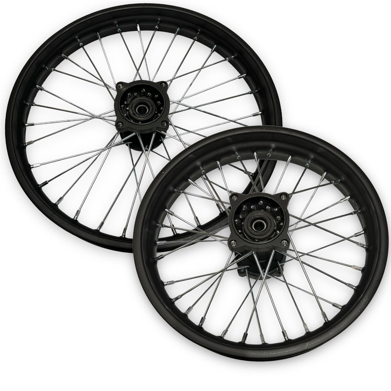 Black 17 / 14 SDG Pit Bike Big Wheels Set