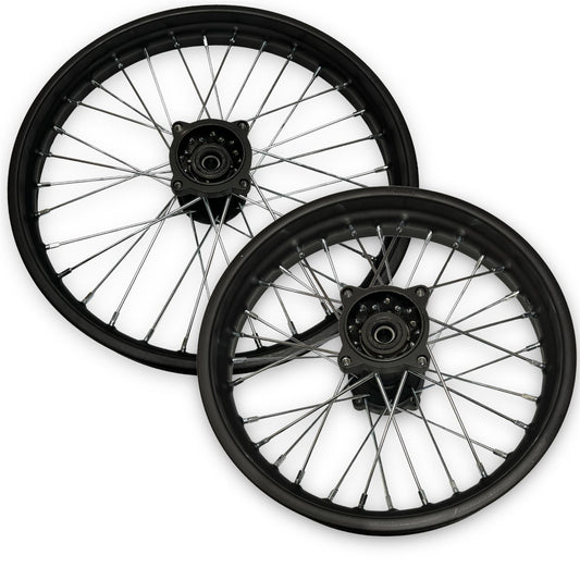 Black 17 / 14 SDG Pit Bike Big Wheels Set