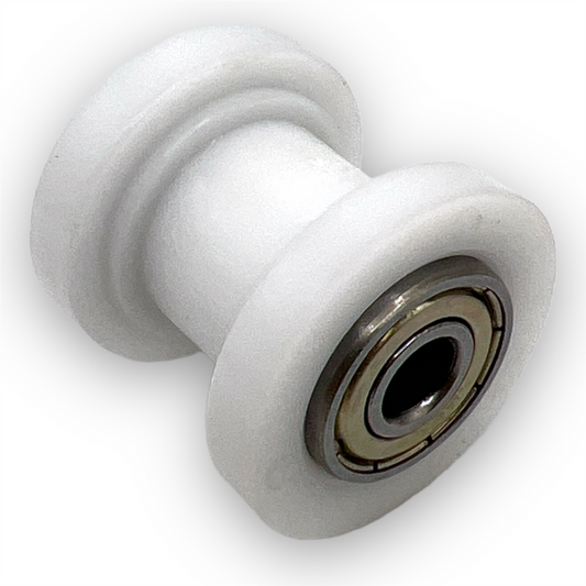 White 8mm Pit Bike Chain Roller (Bobbin)