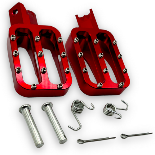 Red CNC Pit Bike Footpegs