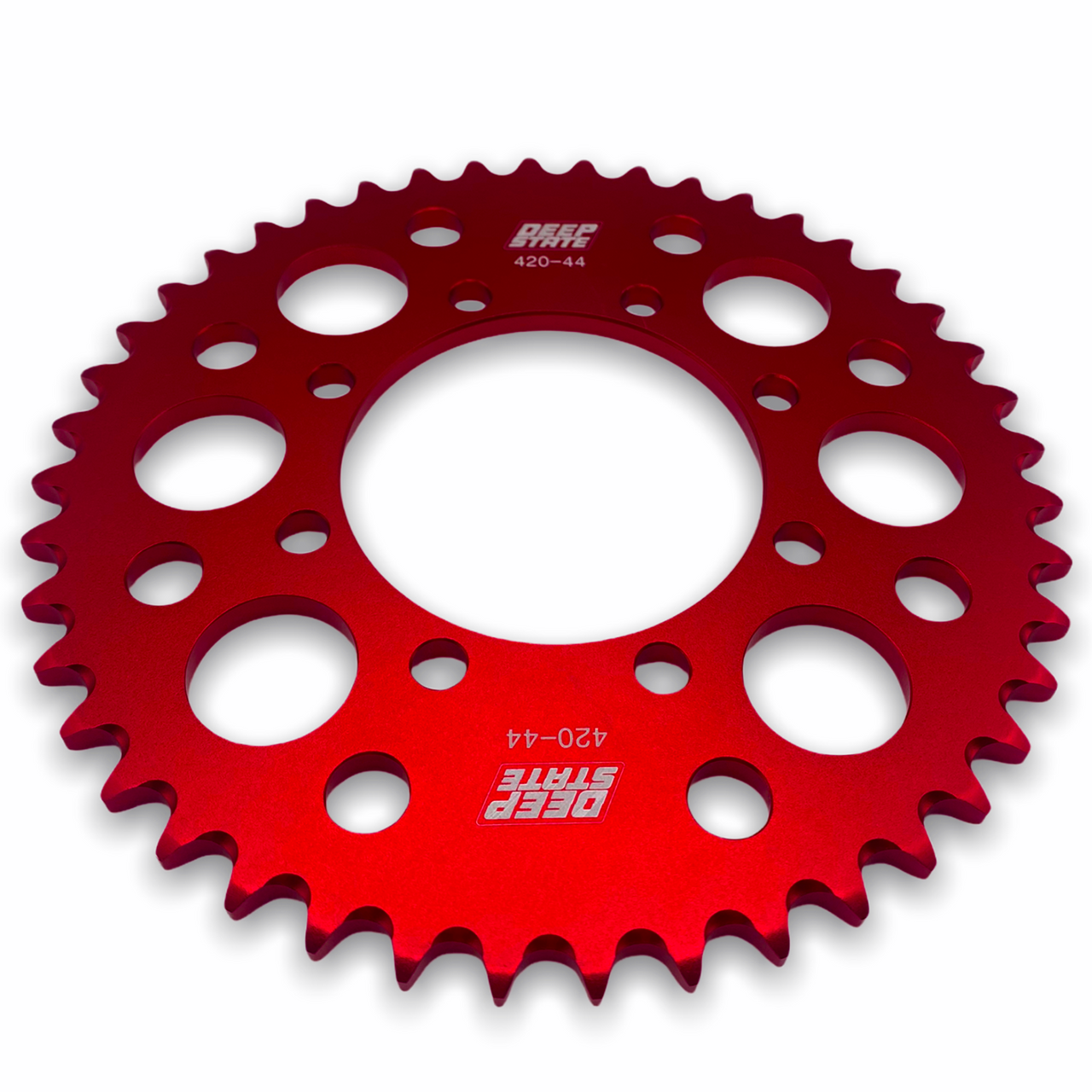 DEEP STATE 44 tooth 420 rear sprocket - Red