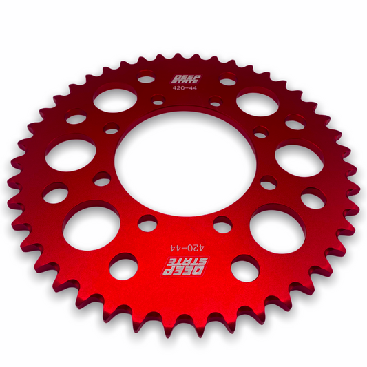 DEEP STATE 44 tooth 420 rear sprocket - Red