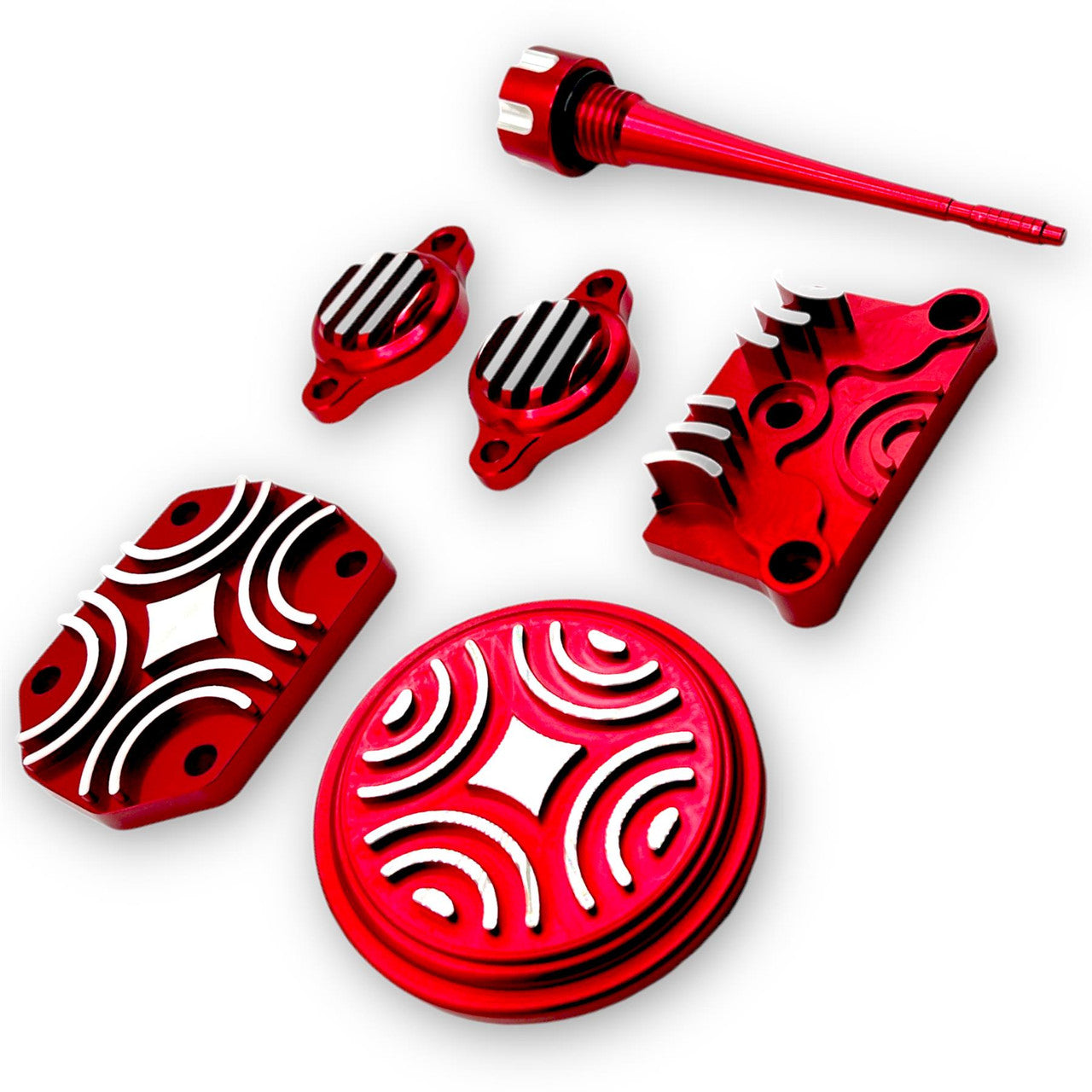 Red CNC YX140 Pit Bike Engine Bling Kit