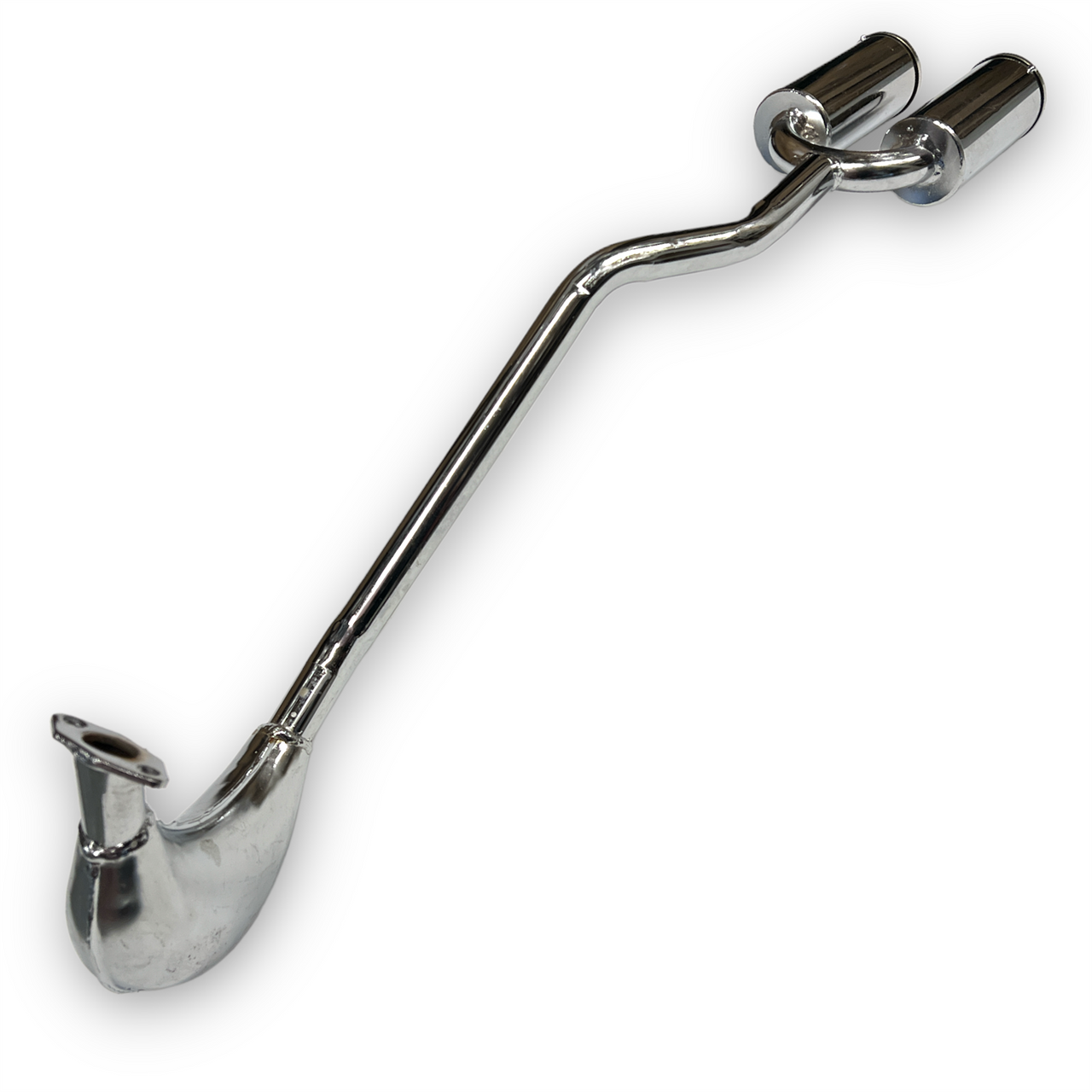 Mini Dirt Bike Chrome Twin Exhaust
