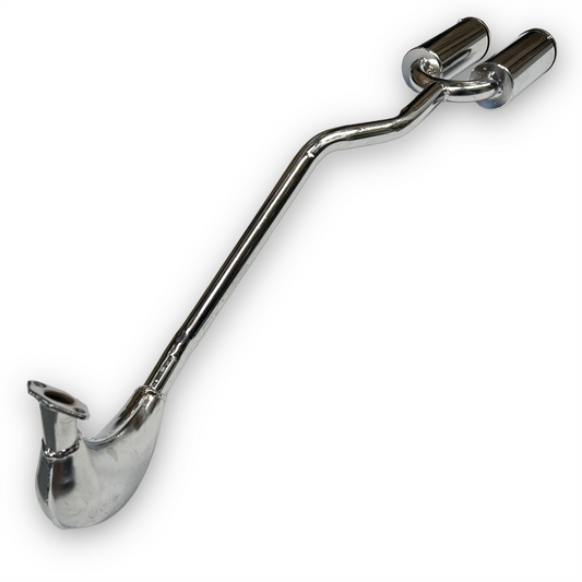 Mini Dirt Bike Chrome Twin Exhaust