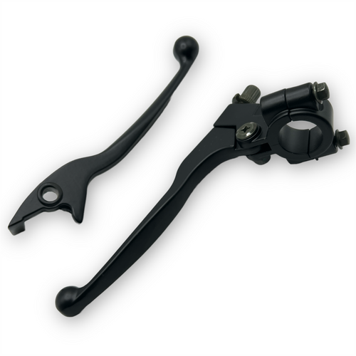 Black Pit Bike Brake + Clutch Lever Set