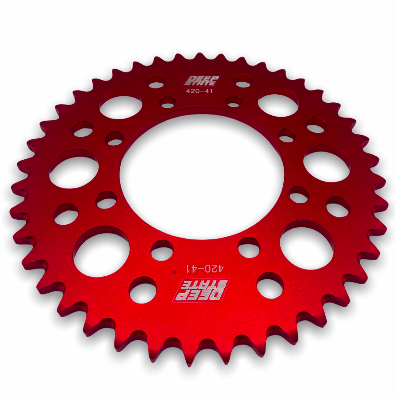 DEEP STATE 41 tooth 420 rear sprocket - Red