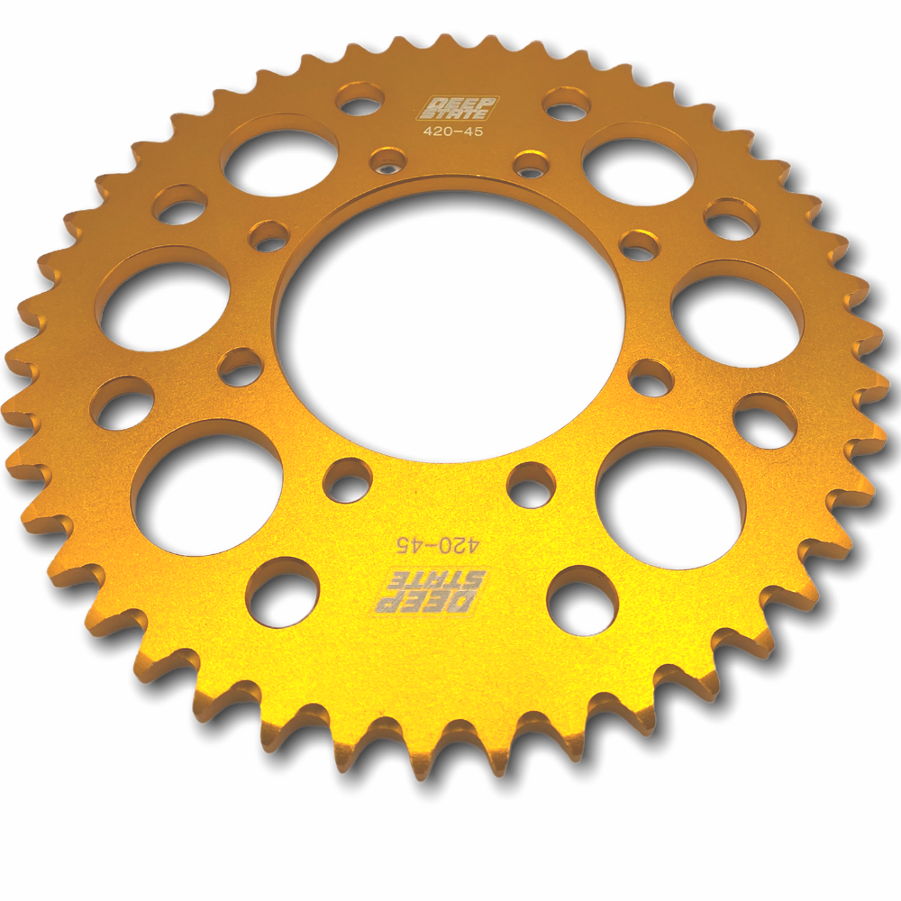 DEEP STATE 45 tooth 420 rear sprocket - Gold