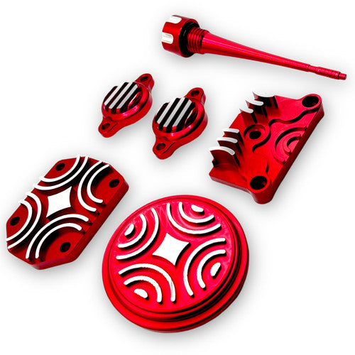 Red CNC YX140 Pit Bike Engine Bling Kit